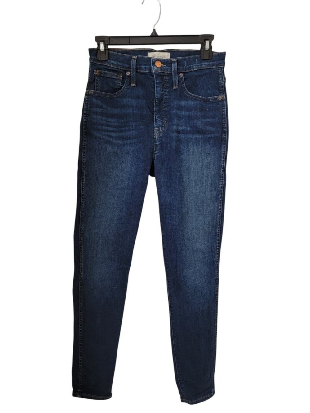 Madewell Size 27 High-Rise Skinny Denim Blue Jeans, Dark Wash